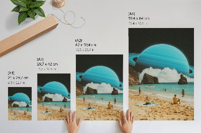 Plakat premium Kosmiczna plaża