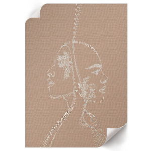 Wydruk na płótnie Liniowe twarze