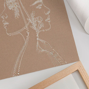 Wydruk na płótnie Liniowe twarze