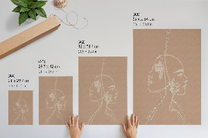 Wydruk na płótnie Liniowe twarze