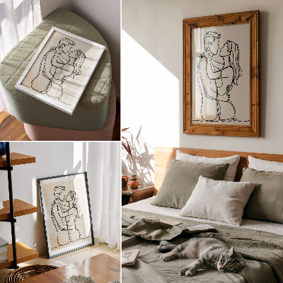 Grafika na ścianę Miłość lineart