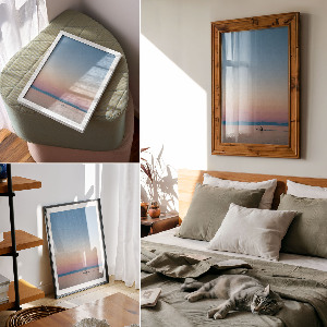 Wydruk na płótnie Kajak i zachód