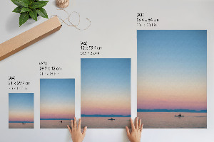 Wydruk na płótnie Kajak i zachód