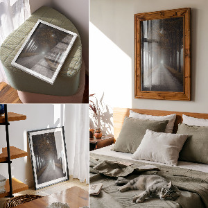 Grafika na ścianę Mglista aleja