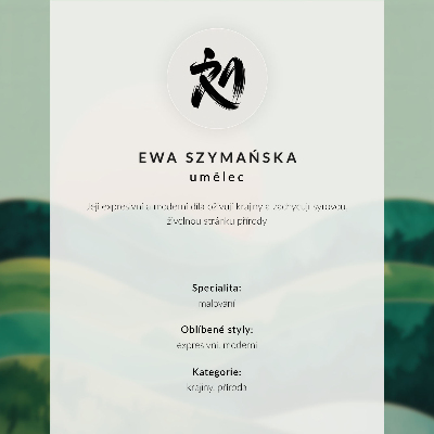 Grafika na ścianę Zielone wzgórza
