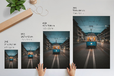 Grafika na ścianę Miejski tramwaj