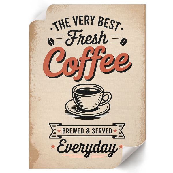 Wydruk na płótnie Vintage plakat kawy