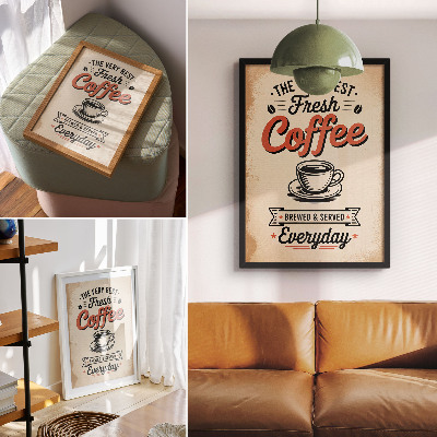 Wydruk na płótnie Vintage plakat kawy