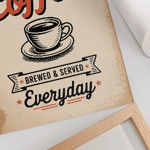 Wydruk na płótnie Vintage plakat kawy