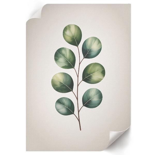 Dekoracyjny plakat ścienny Zielone liście