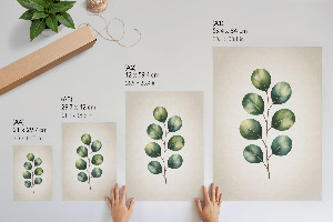 Dekoracyjny plakat ścienny Zielone liście