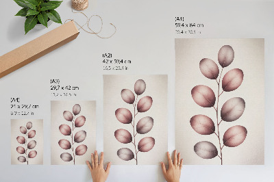 Grafika na ścianę Różowe liście