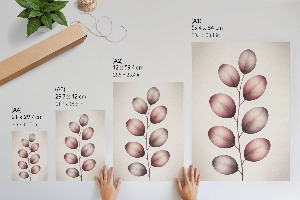 Grafika na ścianę Różowe liście