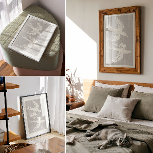 Wydruk na płótnie Ptaki minimalistyczne