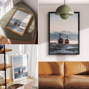 Dekoracyjny plakat ścienny Zimowy pejzaż