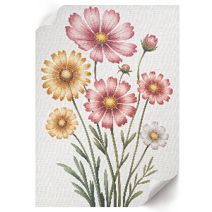 Wydruk na płótnie Kolorowe kwiaty