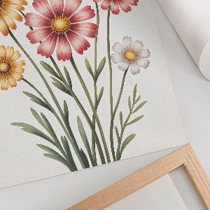 Wydruk na płótnie Kolorowe kwiaty