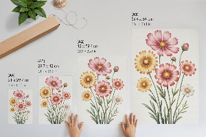 Wydruk na płótnie Kolorowe kwiaty