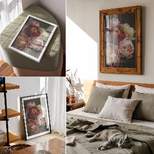 Wydruk na płótnie Kwiaty piwonii