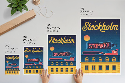 Dekoracyjny plakat ścienny Plakat Stockholm