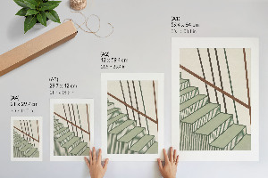 Grafika na ścianę Schody rysunek