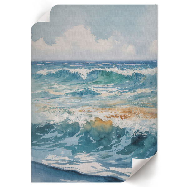 Dekoracyjny plakat ścienny Fale morskie