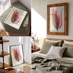 Dekoracyjny plakat ścienny Kolorowy kwiat