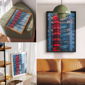 Wydruk na płótnie Czerwona wieża