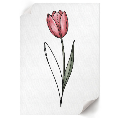Plakat premium Różowy tulipan