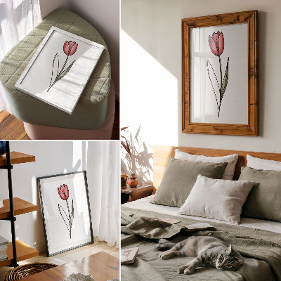 Plakat premium Różowy tulipan