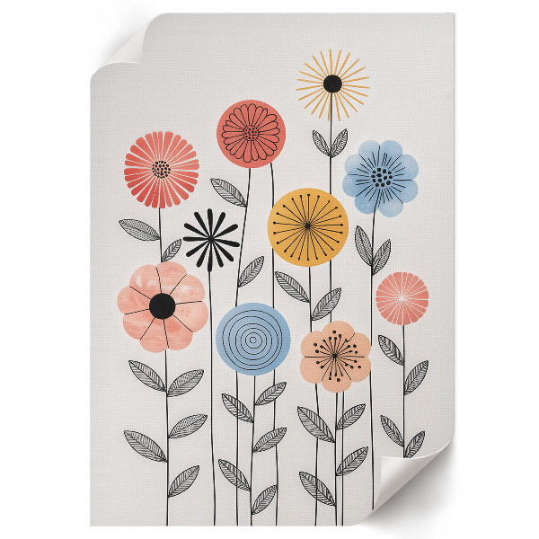 Wydruk na płótnie Kwiatowy wzór