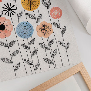 Wydruk na płótnie Kwiatowy wzór