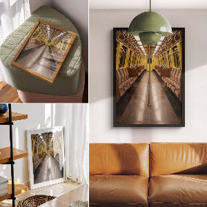 Dekoracyjny plakat ścienny Żółte metro