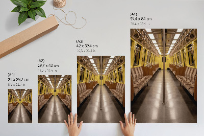 Dekoracyjny plakat ścienny Żółte metro