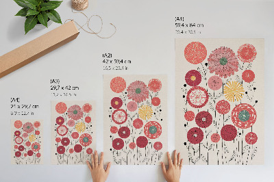 Plakat premium Kwiaty ilustracja