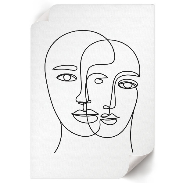 Grafika na ścianę Złożone twarze