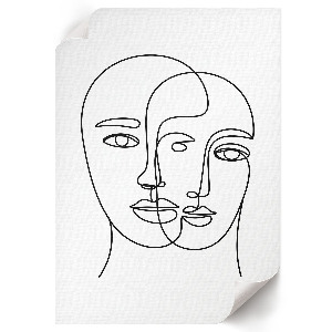 Grafika na ścianę Złożone twarze