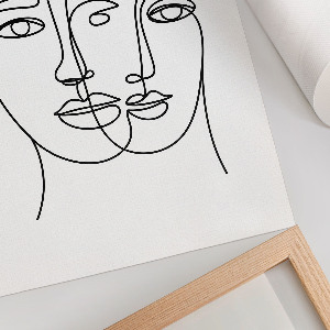 Grafika na ścianę Złożone twarze