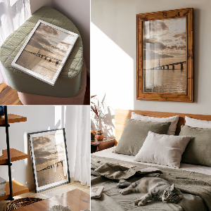 Grafika na ścianę Most nad wodą