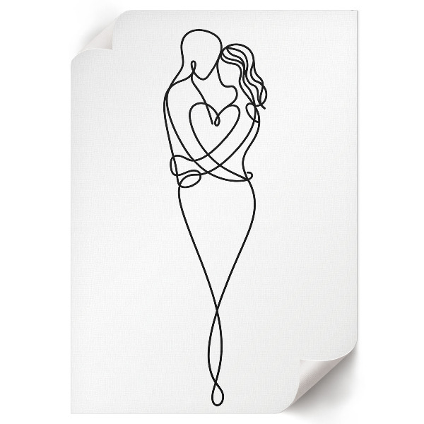 Wydruk na płótnie Miłosna linia