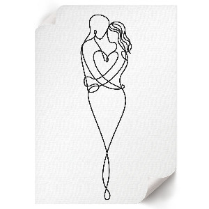 Wydruk na płótnie Miłosna linia