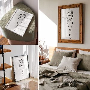 Wydruk na płótnie Miłosna linia