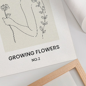 Wydruk na płótnie Roślinna grafika