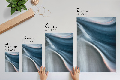Plakat premium Fale niebieskie