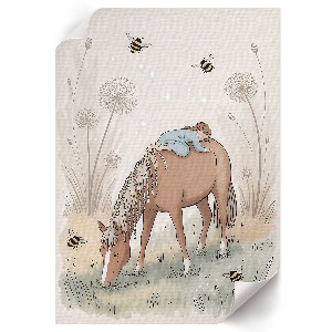 Grafika na ścianę Rysunek konia