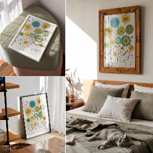 Dekoracyjny plakat ścienny Kwiatowy design