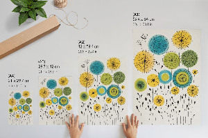 Dekoracyjny plakat ścienny Kwiatowy design