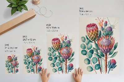 Grafika na ścianę Kwiaty ilustracja