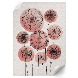 Grafika na ścianę Kwiaty koła