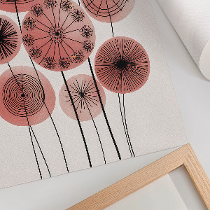 Grafika na ścianę Kwiaty koła